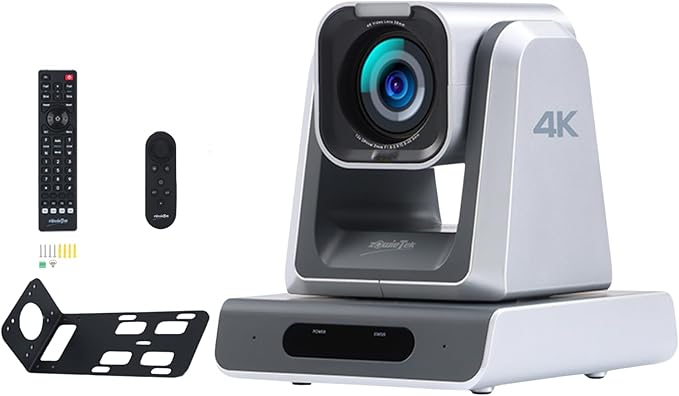 4K NDI|HX3(Certified) PTZ Camera PoE, 25X Optical Zoom, Simultaneous HDMI & SDI outputs, RTSP/RTMP(s)/SRT, Standalone IP Live Streaming to Youtube, Twitch for Meeting, Church, Event, Teaching