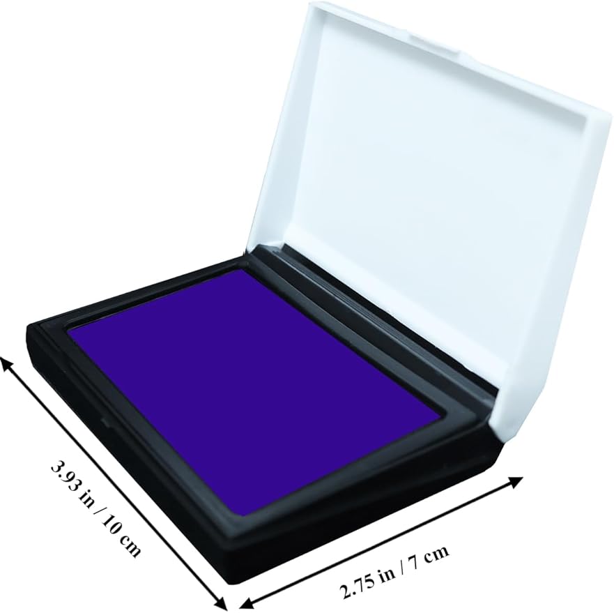 Purple Ink Stamp Pad 2.75" x 3.93", Ink Paste Used for Office, Home, Crafting, DIY (Purple)