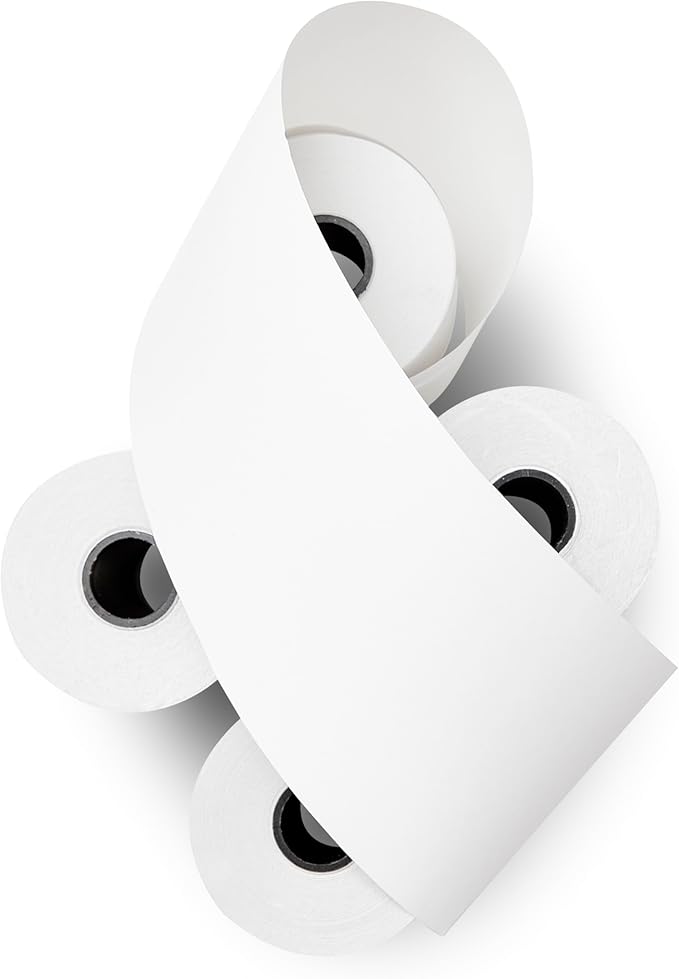 (50 Rolls) 2 1/4 x 85 Thermal Paper Receipt Rolls 2.25 x 85 ft, POS/Cash Register, Fits All Credit Card Terminals, Verifone VX510 VX570 FD50 T4220, BPA Free from ShopSmartOnline