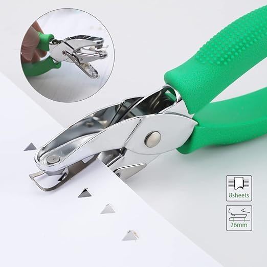 1/4 Inch Triangle Hole Punch for Handmade DIY Craft Paper, Perfect for Home, Office, Back to School Supplies