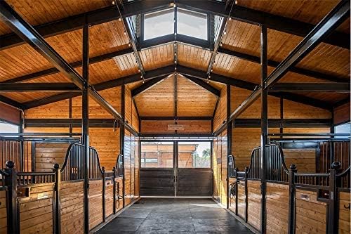 American Heavy Duty Stall Mats - Durable Rubber Flooring - Solid Black 6 Border Tiles 3/8" Thick Expansion Set