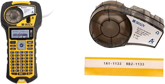 Brady M210 Portable Label Printer Bundle with Self-Laminating Wire Wrap | Protective Covering for Labels