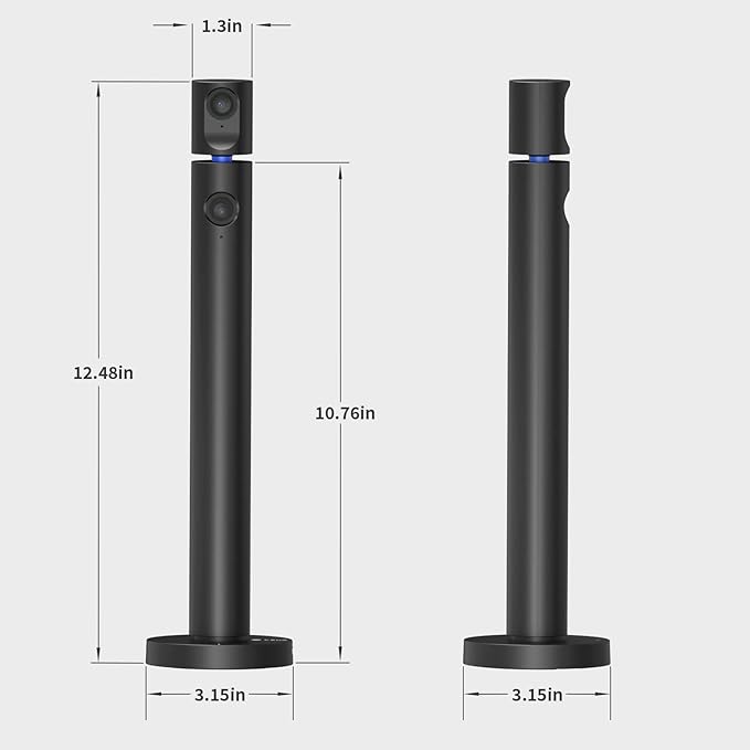 CZUR Halo X Pro Dual Webcam for PC, 1080P Web Camera with Microphone, USB Camera for Computer, 90° View, Plug & Play, Compatible with Windows&Mac, for Skype/TikTok/YouTube/Yahoo Messenger