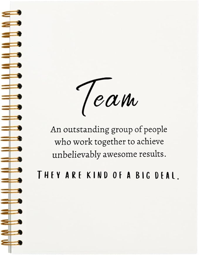 Meeting Notebook for Work, Employee Appreciation Gifts, Team Gifts for Employees, Journals for Writing, Thank You Gifts for Women Men Leader Boss Manager Mentor Coworkers, Dotted Notebook 5.5"x8.3"