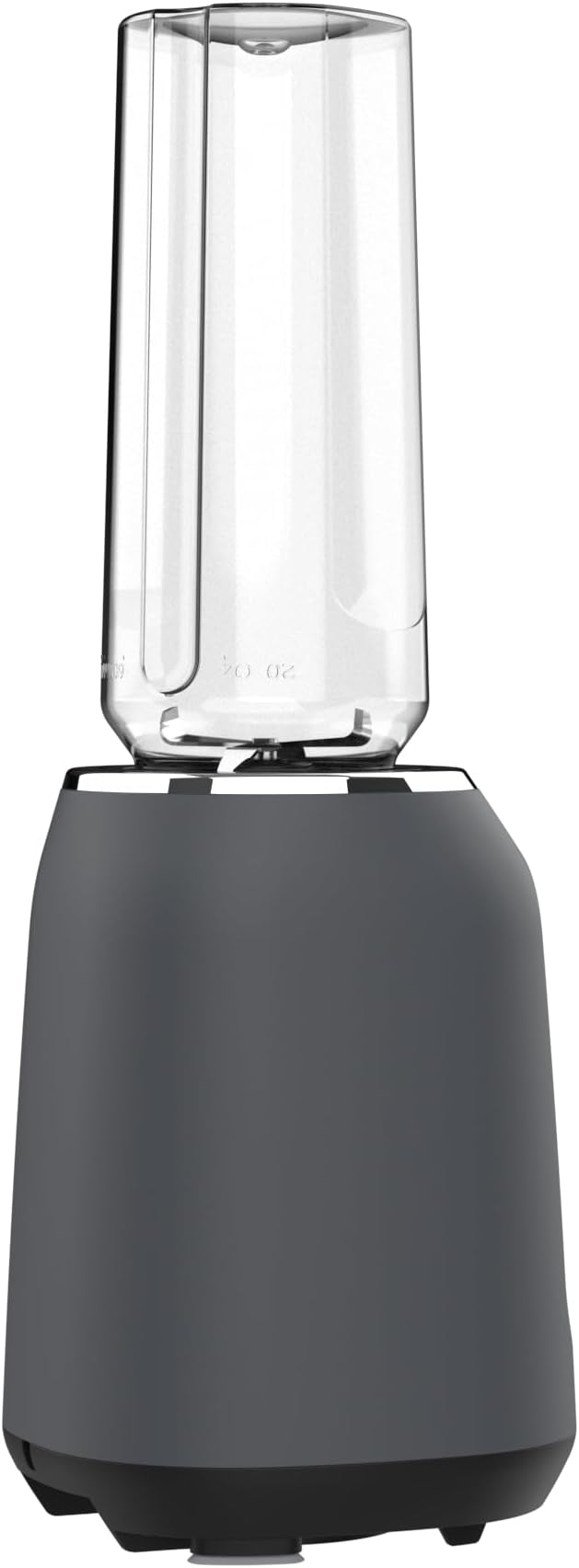 BLACK+DECKER® Ice Crush Single Serve Blender with Pulse/ON Button, Base, Two 20oz Personal Blender Jars, Blade Assembly, Travel Lid, Gray