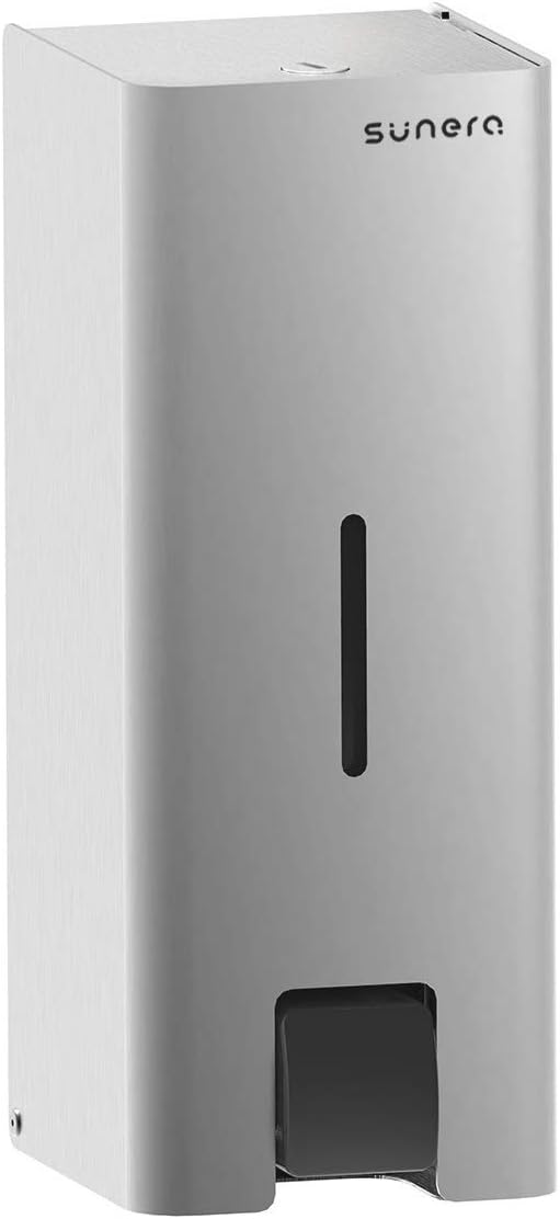 Sunera Commercial Soap Dispenser Wall Mount Luxury 304 Stainless Steel Soap Dispenser Kitchen Bathroom Industrial Push Hand Sanitizer Dispenser 1000ml SUNERA
