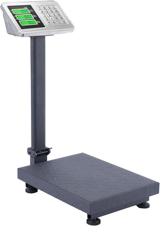 TUFFIOM 220lb Weight Electronic Platform Scale,Digital Floor Heavy Duty Folding Scales,Stainless Steel High-Definition LCD Display, Perfect for Postal Luggage Shipping Mailing Package Price Computing