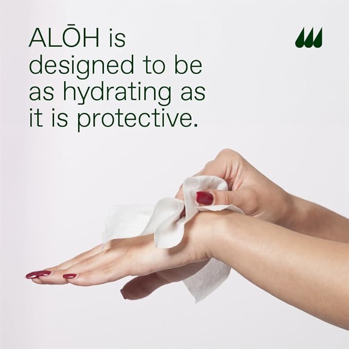 ALŌH Sweet Orange Bergamot + Aloe Sanitizing Hand Wipes - Clean Hands, Clear Mind - On The Go Hand Sanitizing Wipes for Kids and Adults - Travel Size 3 Pack 20ct Wipes (60 wipes)