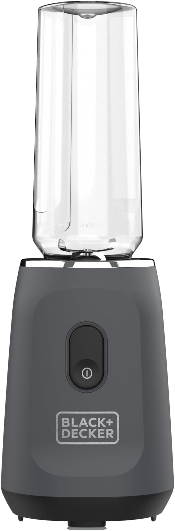 BLACK+DECKER® Ice Crush Single Serve Blender with Pulse/ON Button, Base, Two 20oz Personal Blender Jars, Blade Assembly, Travel Lid, Gray