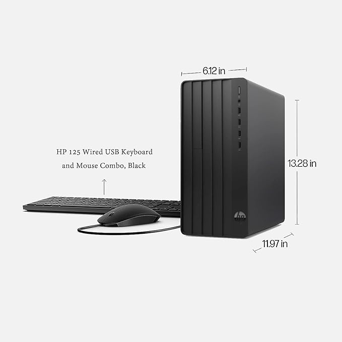 HP Pro Tower 290 G9 Business Desktop, 13th Gen Intel 4-Core Processor (Beats Core i7-9700), 64GB RAM, 2TB PCIe SSD, 2-Monitor Support 4K, HDMI, VGA, Wi-Fi, Windows 11 Pro, Black