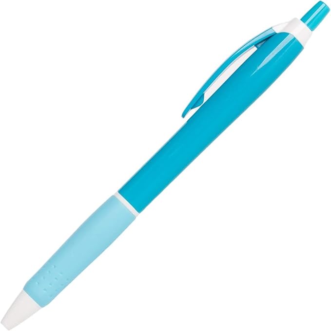 Simply Genius 100-Piece Retractable Ballpoint Pen Set, Bulk Office Supply with Black Ink - Ideal for Schools, Notebooks, Journals & More (Blue Pens Bulk)