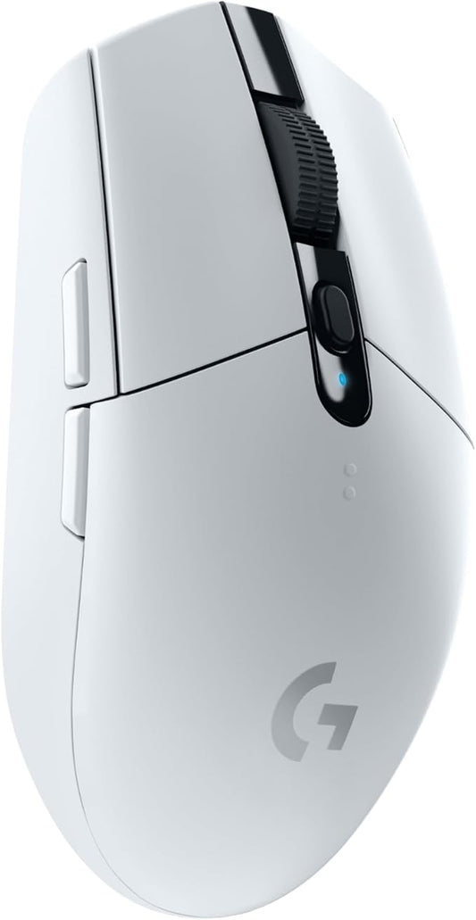 Logitech G305 LIGHTSPEED Wireless Gaming Mouse, Hero 12K Sensor, 12,000 DPI, Lightweight, 6 Programmable Buttons, 250h Battery Life, On-Board Memory, PC/Mac - White