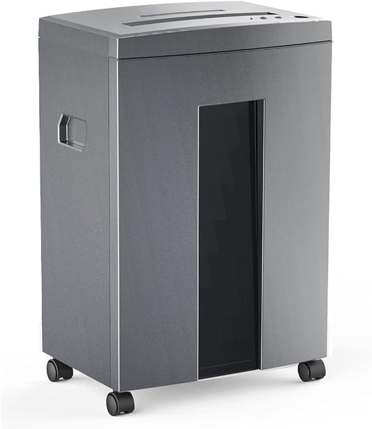WOLVERINE 18-Sheet Shredders for Home Office Heavy Duty P-4 Security Level Crosscut Paper Shredder Paper/CD/Card Ultra Quiet Paper Shredder for Home with 6 Gallons Pullout Waste Bin SD9113(Grey ETL)
