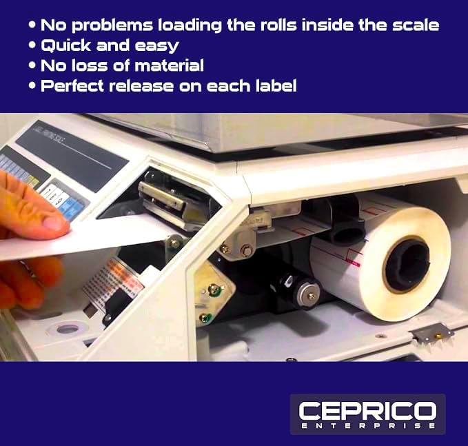 CEPRICO - Customizable CĀS Scale Labels - 96 Rolls of Thermal Printing Scale Labels – Compatible with CĀS LST-8020 | UPC Ingredient | Ideal for Supermarkets, Retailers and Grocery Stores