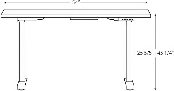 HON Coze Electric Standing Desk Adjustable Height, Coordinate Height Adjustable Desk, 54", White Top, Silver Base