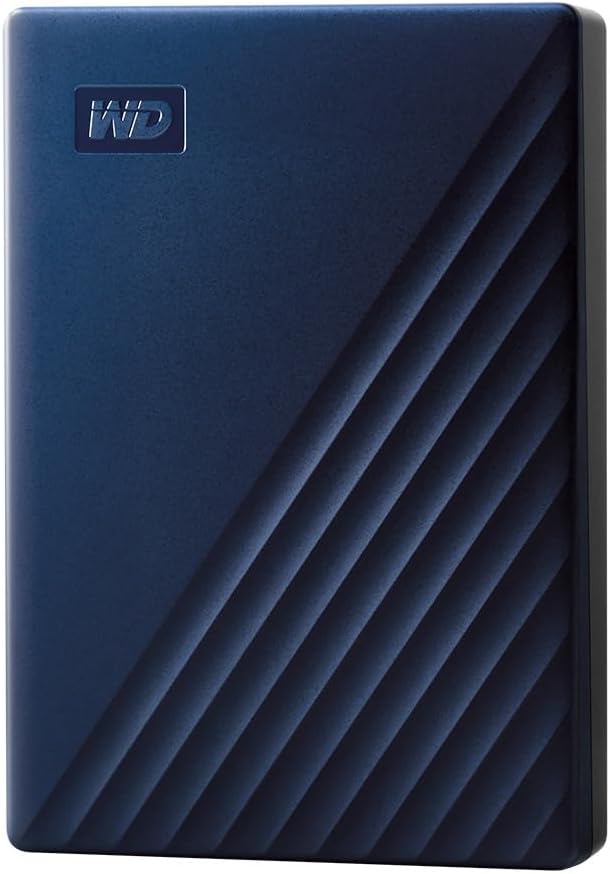 WD 5TB My Passport for Mac, Navy, Portable External Hard Drive with backup software and password protection, USB 3.1/USB 3.0 compatible - WDBA2F0050BBL-WESN