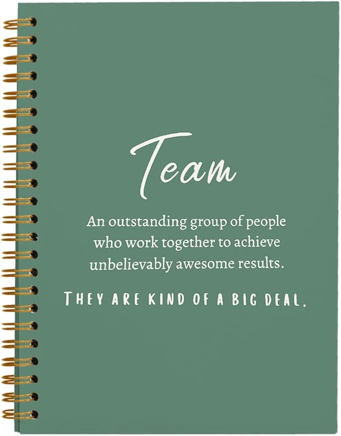 Sage Green Meeting Notebook for Work, Employee Appreciation Gifts, Team Gifts for Employees, Journals for Writing, Thank You Gifts for Women Men Leader Boss Mentor Manager Coworkers, 5.5"x8.3"