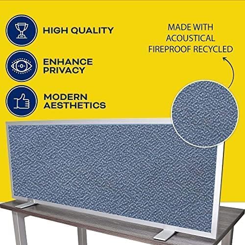 OBEX Acoustical Free Standing Privacy Screen, Cubicle Accessories Desk Privacy Panel, Desk Dividers for Office, Office Furniture Partitions Portable Sound Proof Dividers, 18" x 36", Twilight