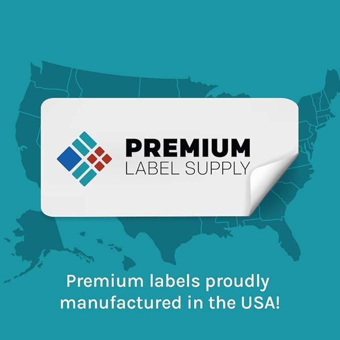 Premium Label Supply Bright Neon Color Fluorescent Sticker Labels - 1.75" x 0.5" Return Address Labels - (Fluorescent Red, 2000 Labels)