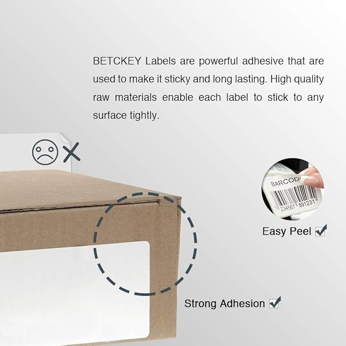BETCKEY - Compatible DYMO 99019 (2-5/16" x 7-1/2") Large Lever Arch File Labels, Compatible with DYMO Labelwriter 450, 4XL, NOT Fit 550 & 5XL [10 Rolls/1500 Labels]