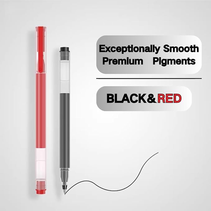 Gel Ink Pens, 0.5mm Fine Point Quick Dry Smooth Writing Pens High-End Series for Office School Supplies,Pack of 10,Black