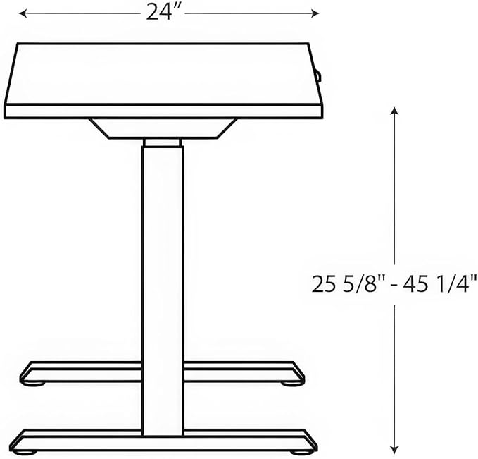 HON Coze Electric Standing Desk Adjustable Height, Coordinate Height Adjustable Desk, 54", Natural Recon Top, Black Base