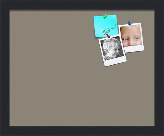 PinPix 15x12 Inch Cork Bulletin Board. This Decorative Framed Pin Board Comes with Pewter Design and a Satin Black Frame. Ideal for Home Office Decor or Message Board (PinPix-1812)