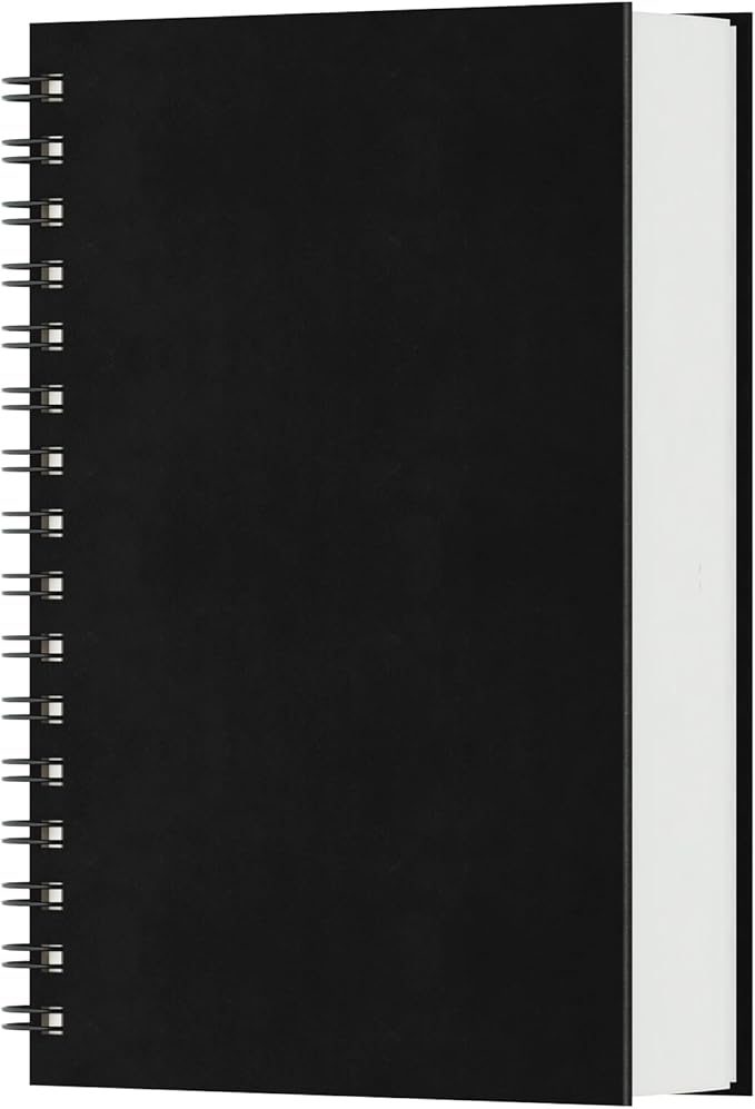 EUSOAR Notebooks for Work, 1 Pack A4 8.3"x11.2" Hardcover Spiral Lined Journal College Ruled, 240 Pages(120 Sheets) Writing Pads Professional Notebook for DIY Note Taking School Business Office