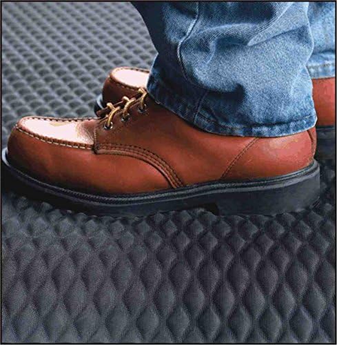 American Floor Mats Hog Heaven Premium 7/8" Black & Black Border 3' x 10' Nitrile Backed Anti-Fatigue Comfort Mat