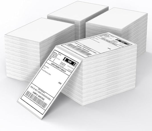 Direct Thermal Label-Shipping Label 4x6-NefLaca Thermal Printer Sticker 4"x6",Compatible with Rollo,Nelko,Zebra. MUNBYN Printer(4 Packs of Total 4000 Labels)