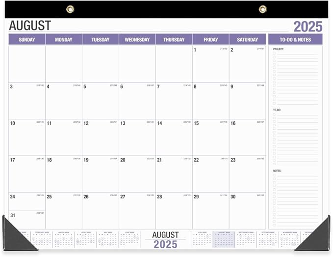 Large Desk Calendar 2025-2026, Runs from August 2025 to December 2026, 22" x 17" Desk Calendars with to-do List, 17 Months Calendar 2025, Extra Large Desk Calendar for Home or Office