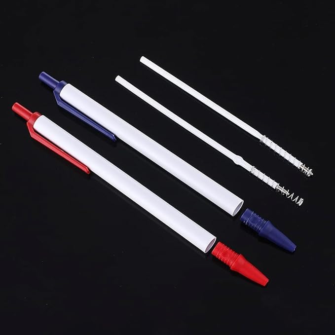 20 pcs 1mm Black Color Replaceable Ballpoint Pen Refill School Office Supplies(4.2 inch)
