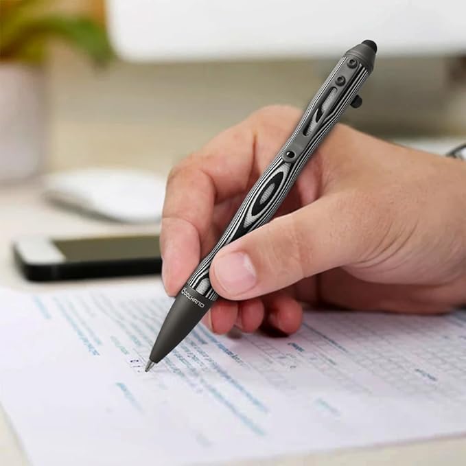 Cool Hand 5.7'' Bolt Action Pens, EDC Ballpoint Ink Refillable, Stylus for Touch Screen, G10 Body w/Pocket Clip, Ergonomic Grip, with a Free Refill, 5375-Z