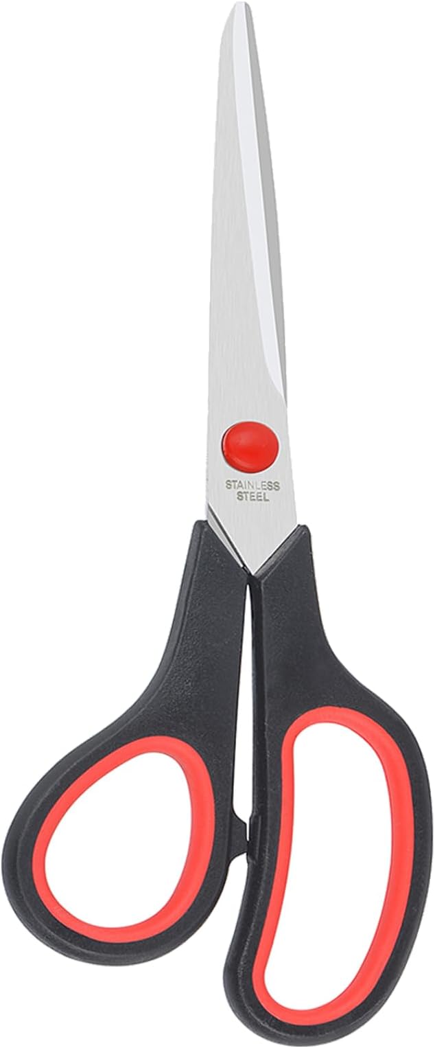 Scissors All Purpose for Office Heavy Duty, 8" Scissors Bulk Pack of 12 for Home Craft Sewing Fabric Supplies, High/Middle School Student Teacher Scissor,Right/Left Handed