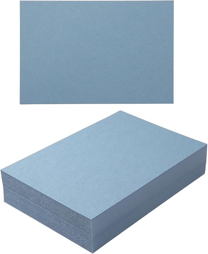 50 Sheets Blank Cardstock Paper 250 GSM Thick Heavy Cards Stock for DIY Art Projects, Card Making, Postcards, Greeting Cards, Birthday Party, Wedding Invitations (Dusty-Blue, 3x5 inches)