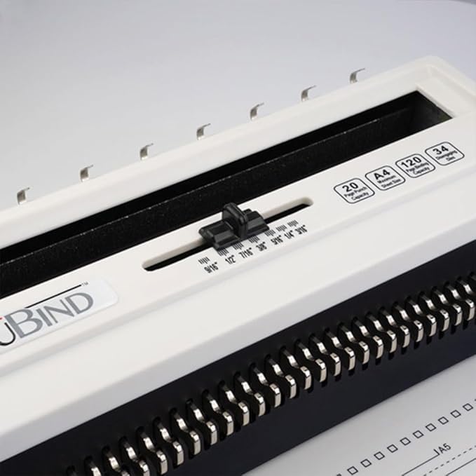 TruBind Manual Wire Binding Machine | 22 Sheet Punch Capacity | Bind up to 120 Sheets | 34 Fully Disengageable Dies | 3:1 Pitch | 2-Year Warranty