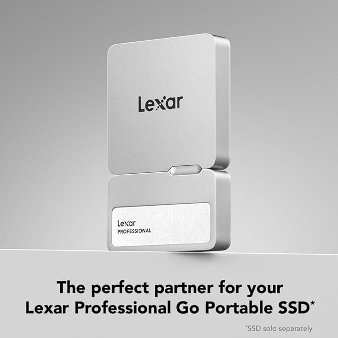 Lexar Professional Go Portable Hub, Four Type-C Ports, USB 3.2 Gen 2, Up to 10Gbps, Ultra-Compact, Perfect for Go Portable SSD, Compatible with Smartphones, PC & Mac, Tablets & iPad (LPASL400-RNSNG)