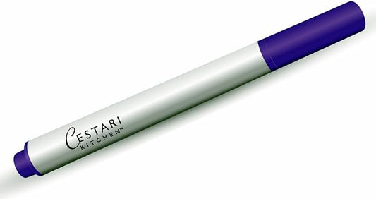 Cestari Purple Liquid Chalk Pen - 2mm Skinny Tip for Writing and Drawing on Glass, Mirrors, Stainless Steel, Ceramic, Vinyl Chalkboards, and Crafts - Erasable Purple Chalk Paint Pen