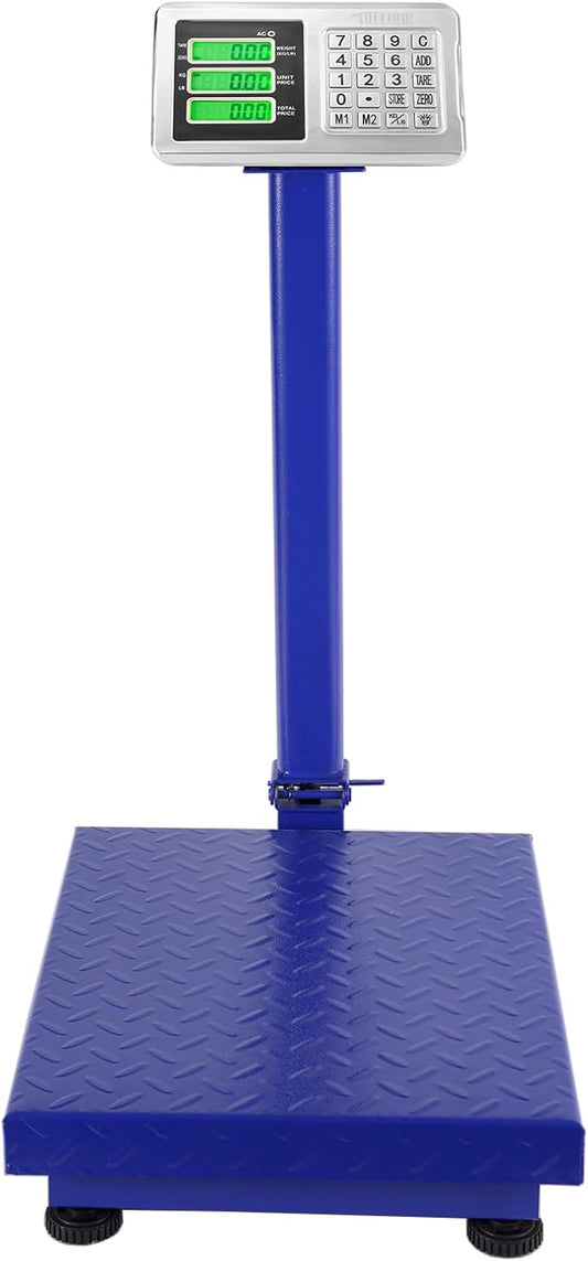 TUFFIOM 661lbs Weight Electronic Platform Scale,Digital Floor Heavy Duty Folding Scales,Stainless Steel High-Definition LCD Display,Perfect for Luggage Shipping Mailing Package Price
