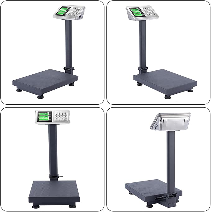 TUFFIOM 220lb Weight Electronic Platform Scale,Digital Floor Heavy Duty Folding Scales,Stainless Steel High-Definition LCD Display, Perfect for Postal Luggage Shipping Mailing Package Price Computing