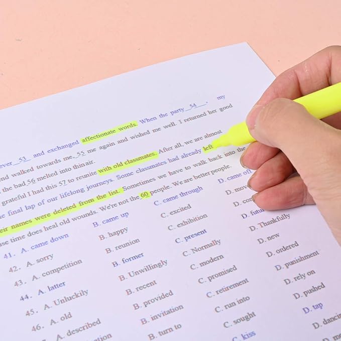 Dabo&Shobo Yellow highlighter, 60 Pack -bright color, chisel tip, for Adults Highlighting in the Home School Office …