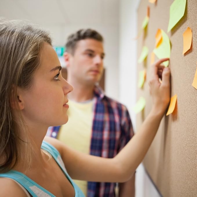 Lockways Large Cork Board Bulletin Board, Bulletin CorkBoard 72 x 36 Inch, Notice Message Pin Board,F Silver Aluminium Frame