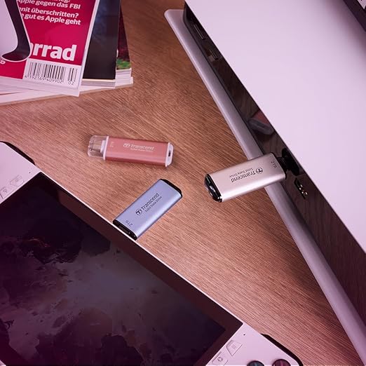 Transcend 2TB External SSD, USB 3.2 Gen2, Up to 1,050MB/s, Portable SSD with Type C, for Steam Deck, ROG Ally, MSI Claw, Windows & Mac, iPhone, iPad, Android, PS5, Xbox, Smart TV, Pink