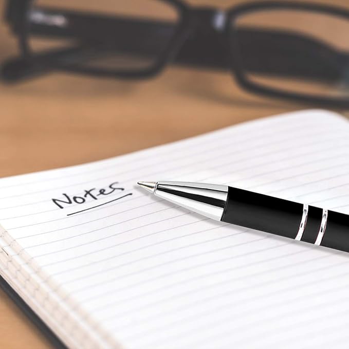 Up to 200 Pcs Personalized Ballpoint Pen Custom Pens Free Engraved Bulk with Name Logo Soft Black Ink Stylus with Touch Metal Office Gift for Anniversaries Graduations Birthdays