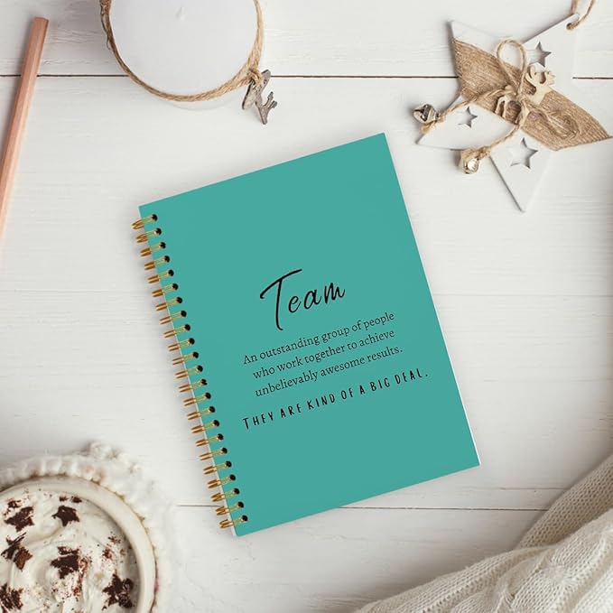 hold fizz Green Meeting Notebook for Work, Employee Appreciation Gifts, Team Gifts for Employees, Journals for Writing, Thank You Gifts for Women Men Leader Boss Manager Mentor Coworkers, 5.5"x8.3"