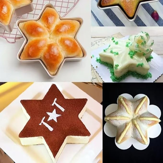 Specialty Forms NonStick Baking Tray Shaped Cake Bread Pizza Baking Pan Golden Carbon Steel