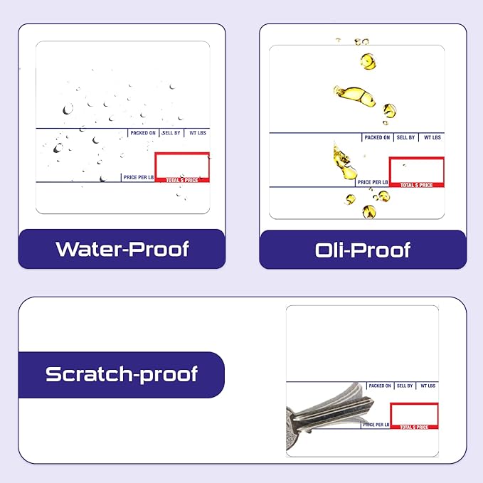 CEPRICO - Customizable CĀS Scale Labels - 96 Rolls of Thermal Printing Scale Labels – Compatible with CĀS LST-8020 | UPC Ingredient | Ideal for Supermarkets, Retailers and Grocery Stores