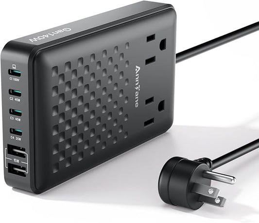 Charging Station 140W USB C Charger Block, Upgraded GaN III 8-in-1 Fast Charging Station Hub，PD 100W Laptop Charger Adapter Compatible with Compatible with MacBook Air/Pro,iPhone16/15,Galaxy S24 etc