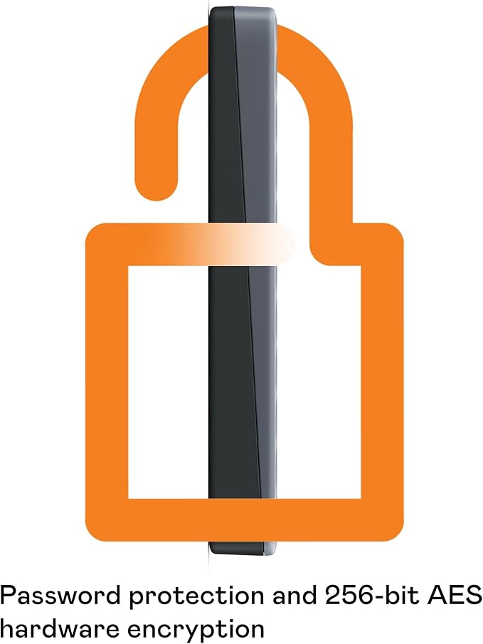 WD 6TB My Passport Portable Hard Drive, Works with USB-C and USB-A, Windows PC, Mac, Chromebook, Gaming Consoles, and Mobile Devices, Backup Software and Password Protection - WDBY3J0060BGY-WESN