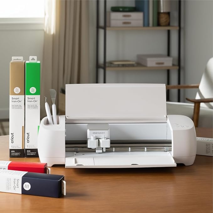 Cricut Explore 4 - Smart Cutting Machine (Seashell) | Digital Content Bundle - Includes Images in Design Space App